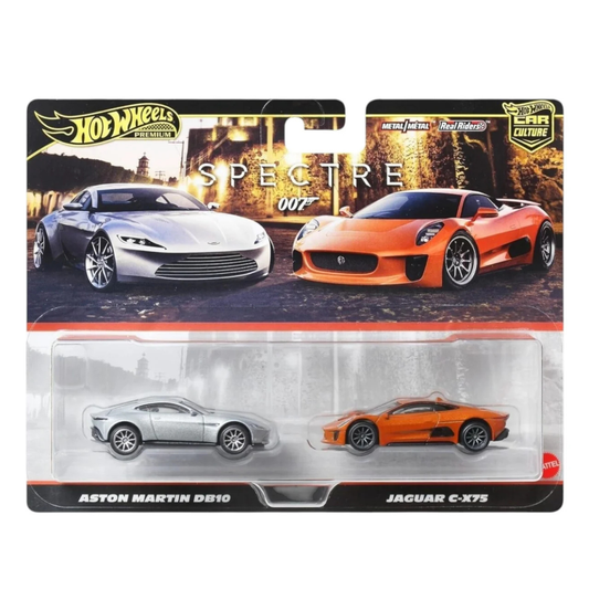 Hot Wheels Premium 007 Spectre Aston Martin DB10 & Jaguar C-X75 2-Pack